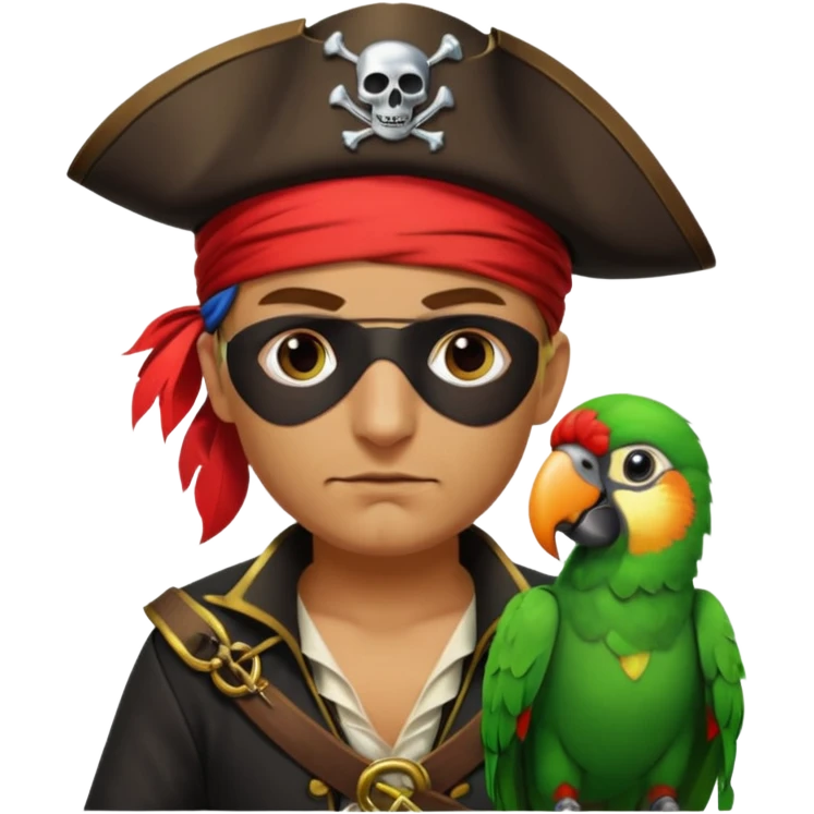 pirate and parrot emoji