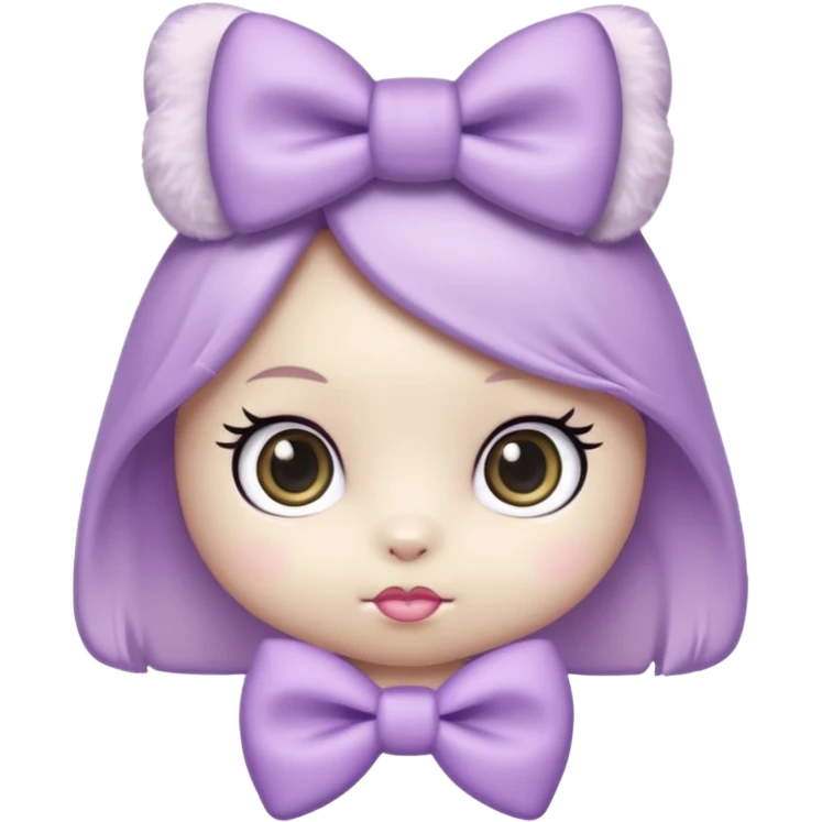 hello kitty in lilac colors emoji