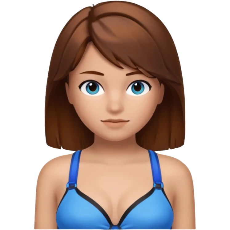 Roblox darians46 AVATARgirl whit brown hair and blue bra emoji