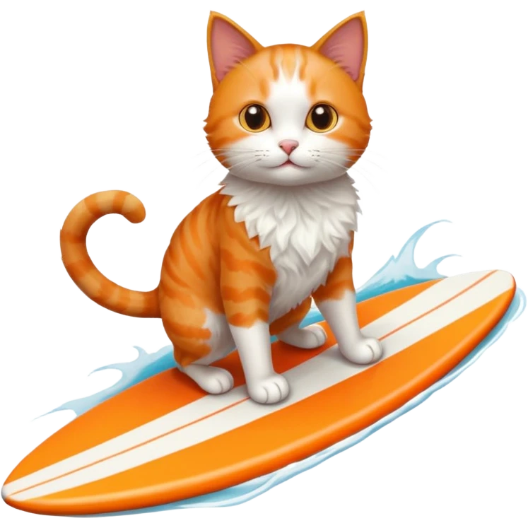 cat is surfing emoji