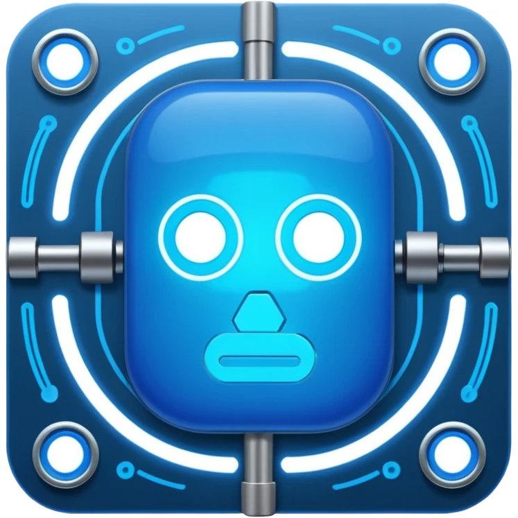 Blue data AI emoji