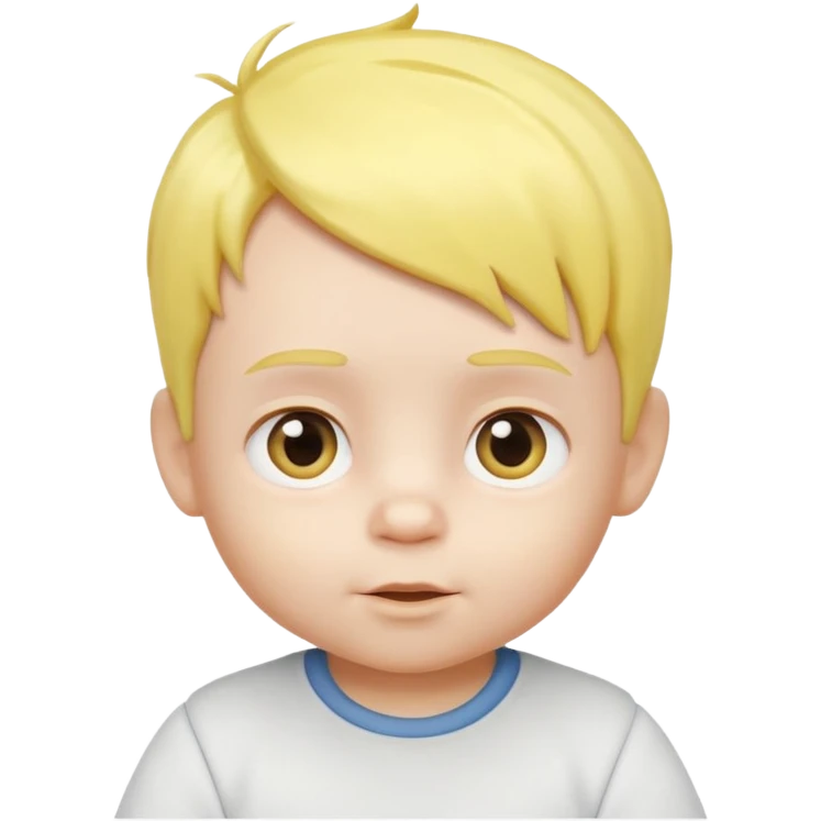 Baby boy white and yellow hair in 3D 👶🏼 emoji
