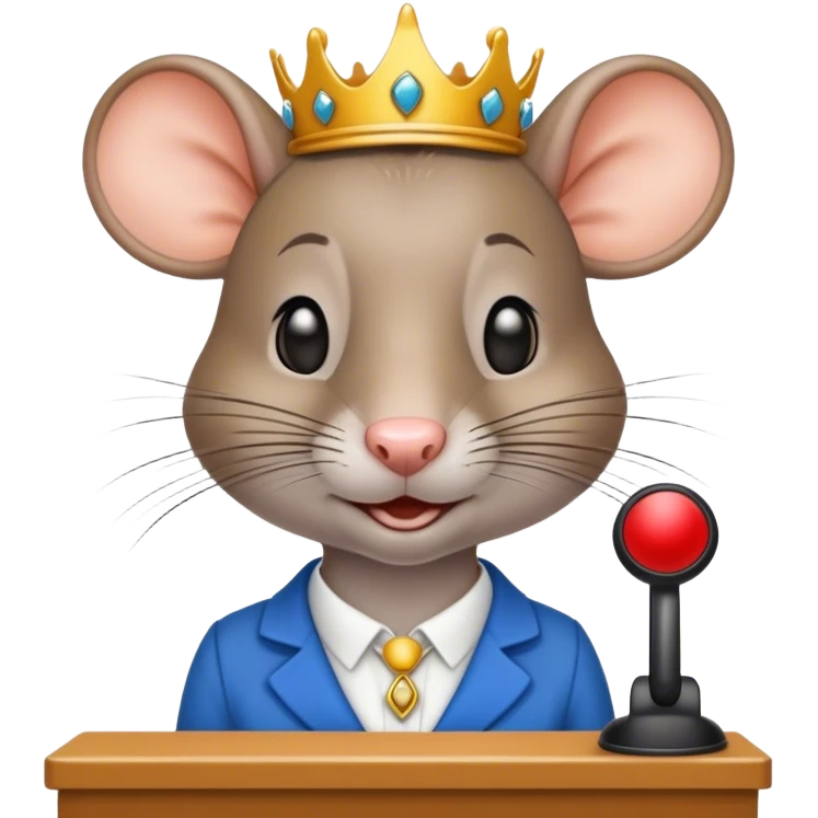 Queen rat working as receptionist emoji