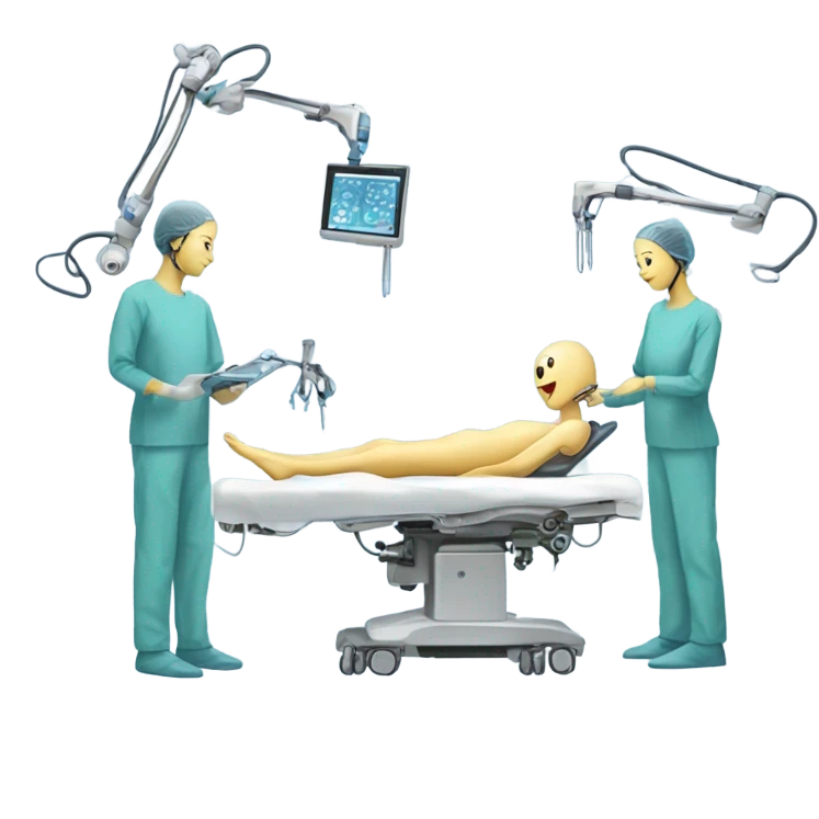 Robots performing surgery emoji