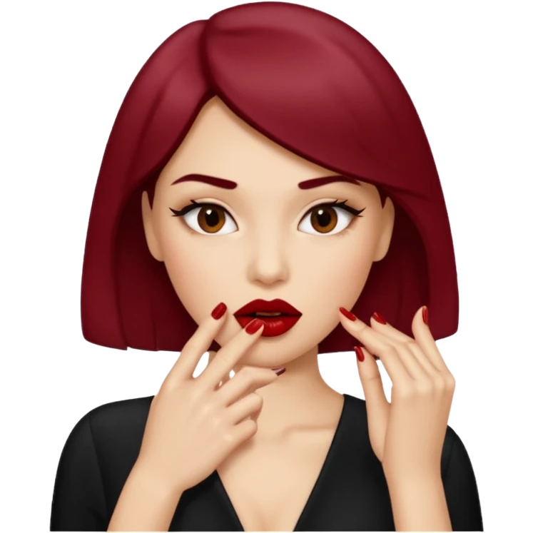 Nail bite sexy seduce  emoji