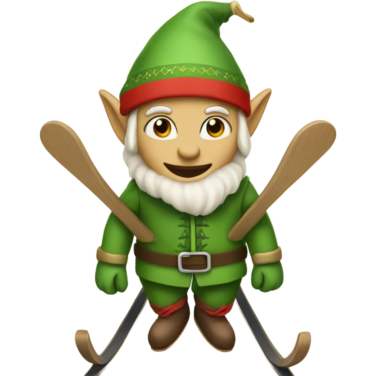 elf skiing  emoji