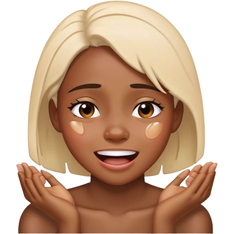 black girl crying laughing  emoji