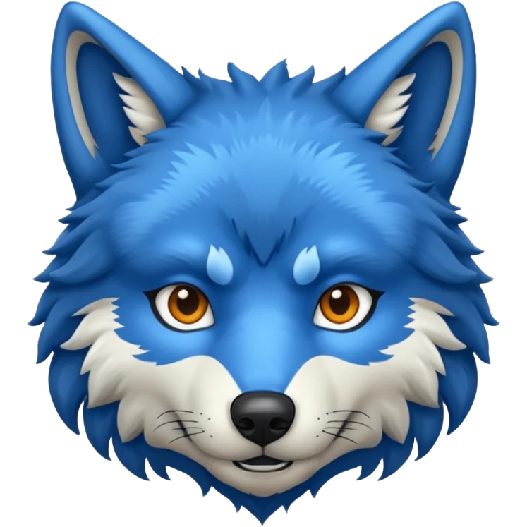 blue wolf head emoji