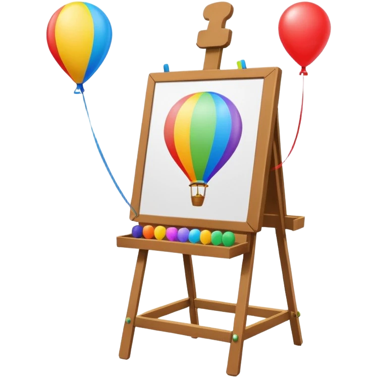 Art easel balloon style emoji