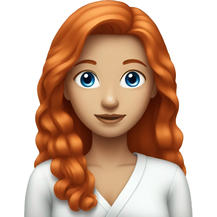 Red-hair-girl blue-eyes spa emoji