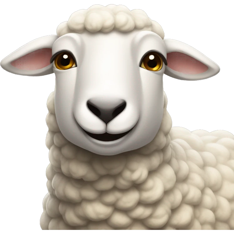 Smirking sheep emoji