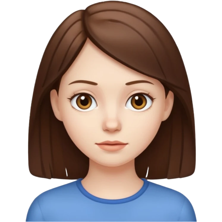 anorexic white girl with brunette hair emoji