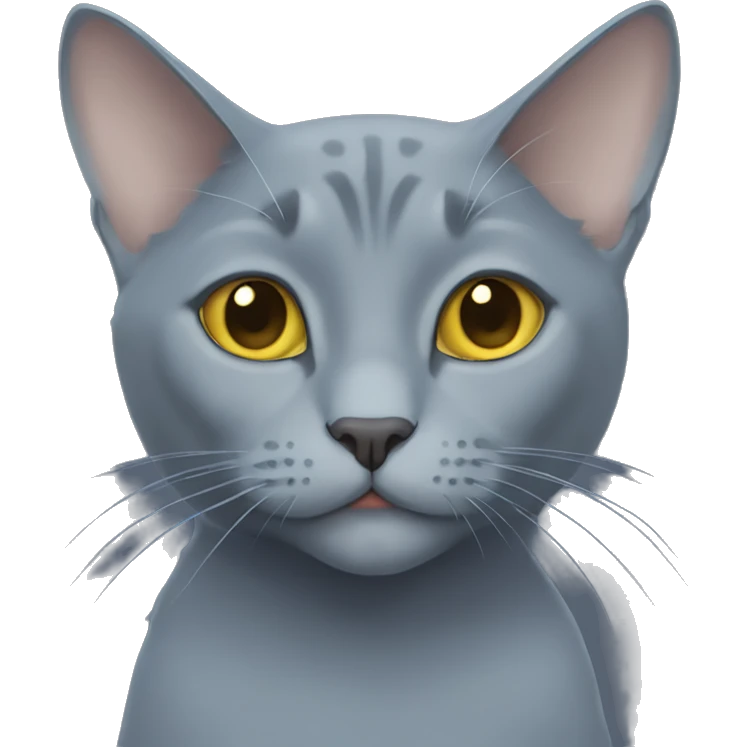 Russian blue cat emoji