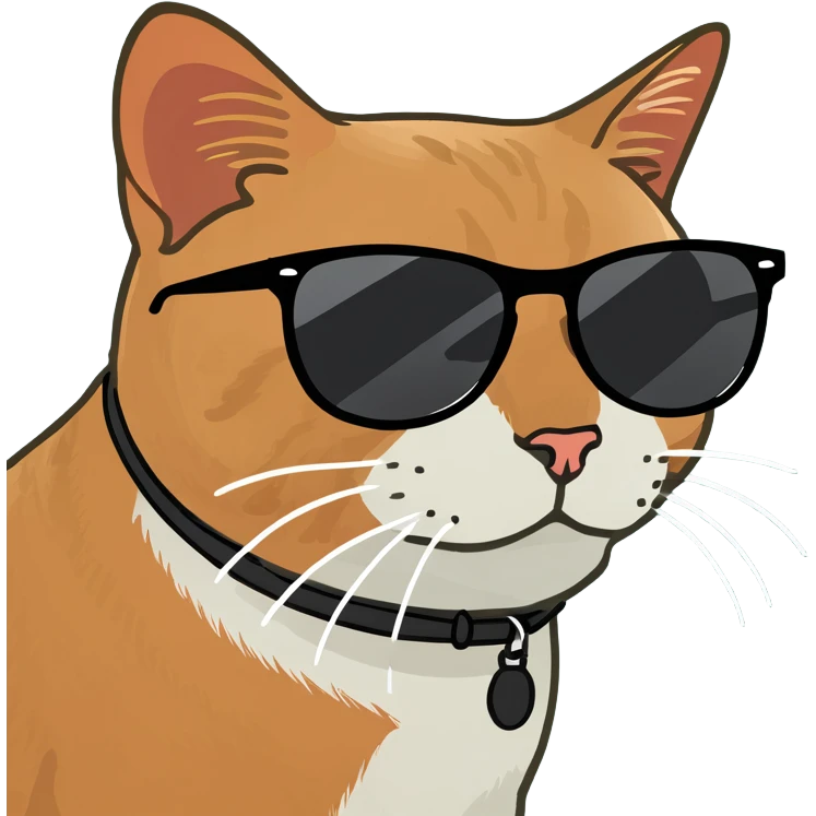 Cat with sunglasses emoji