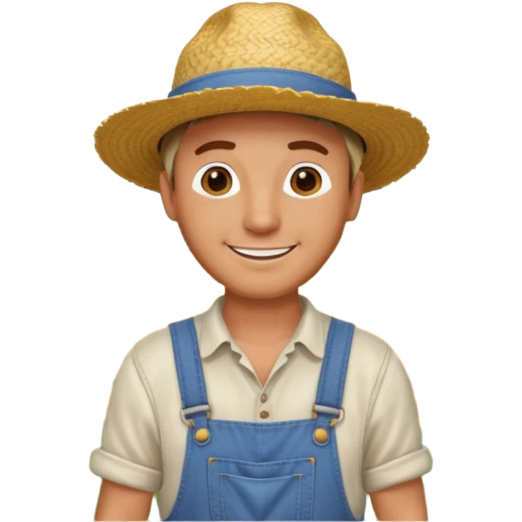 Man in a with farmers emoji