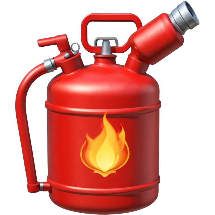 red american gas canister pouring emoji