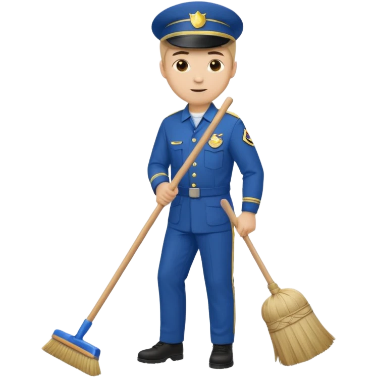 ligth man sweeping emoji