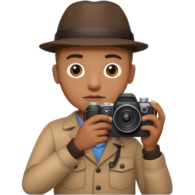 photographer looking into a camera emoji