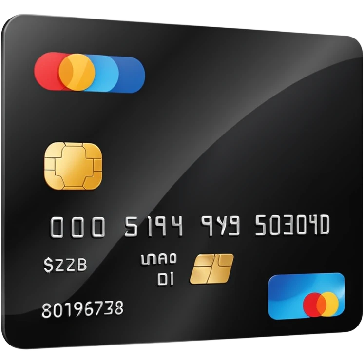 black credit card, no text, no numbers emoji