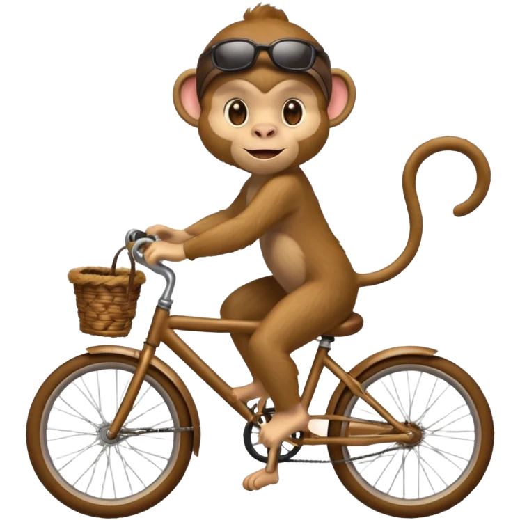 monkey riding a bicycle emoji