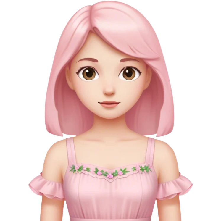 pastel pink spring dress short emoji
