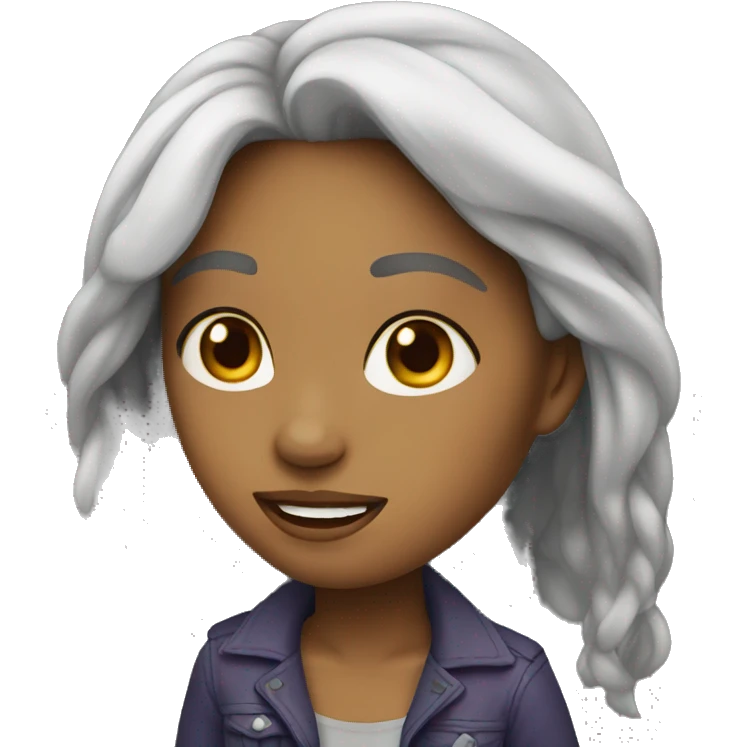 rock mulher emoji