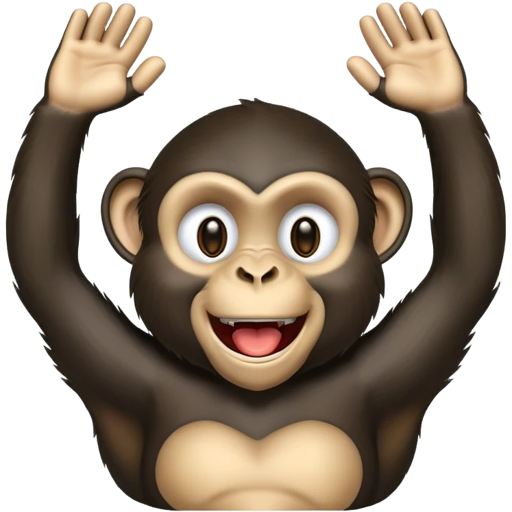 Black monkey happy emoji