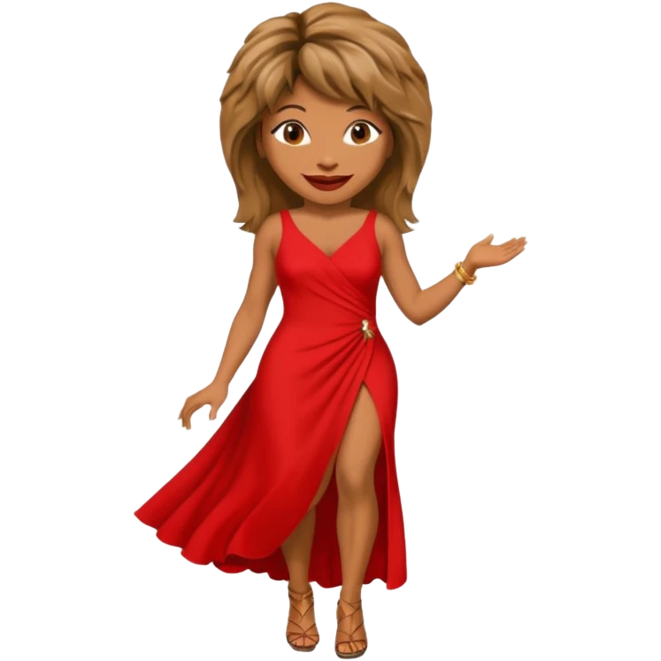 Tina Turner red dress emoji