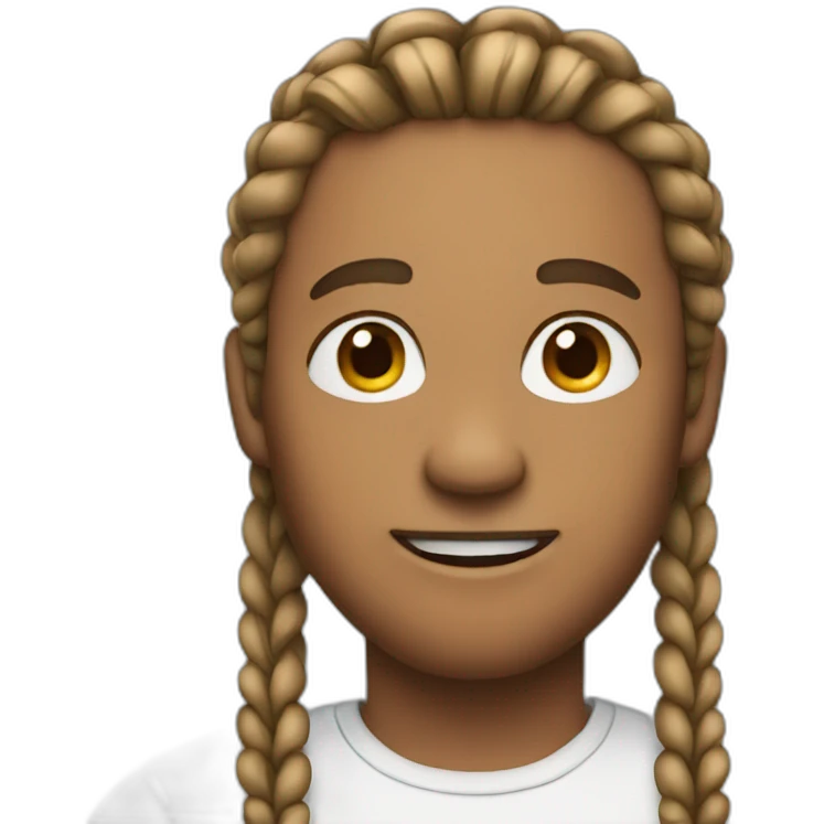 A man with braids emoji