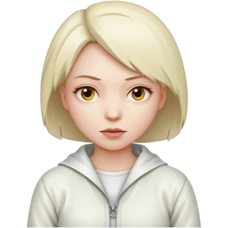 Девушка в Смирительной рубашке, рук не видно  emoji