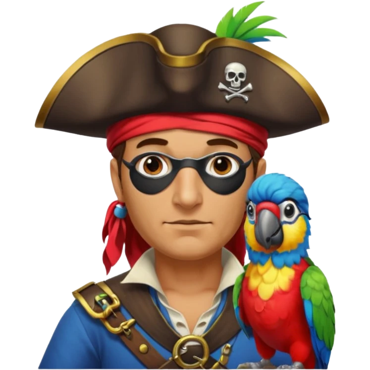 pirate and parrot emoji
