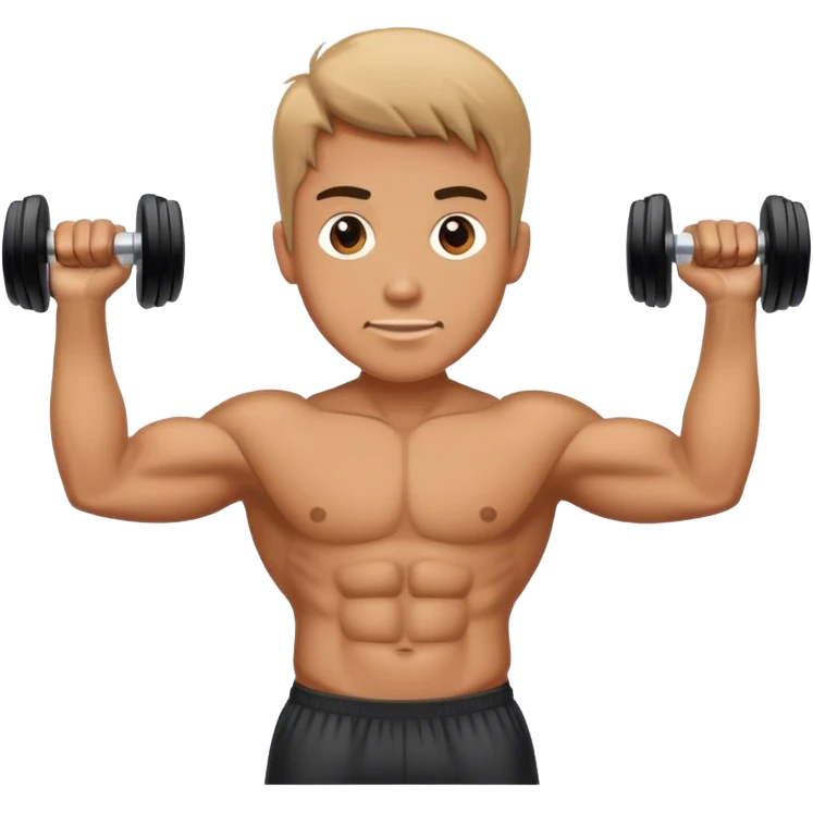 man holding dumbbells emoji