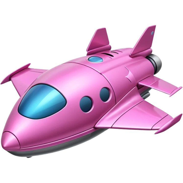 Pink spaceship emoji