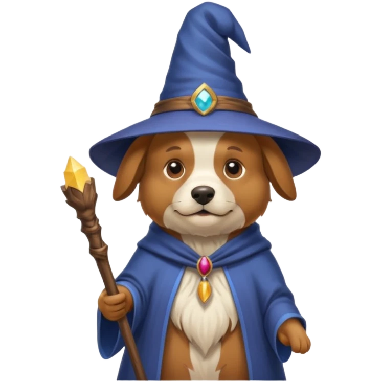 Dog wizard emoji