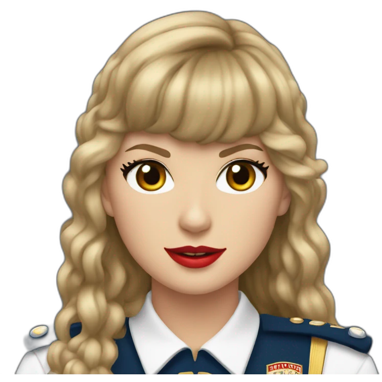 Taylor Swift in a 49 era uniform emoji