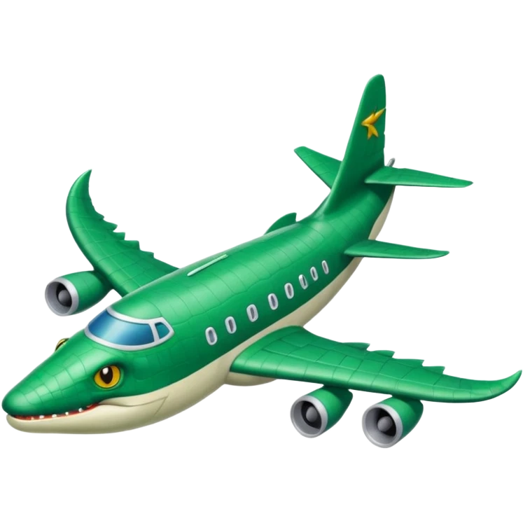 Hazme un cocodrilo con cuerpo de avión emoji