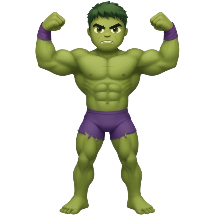 kid hulk flexing arms full body emoji