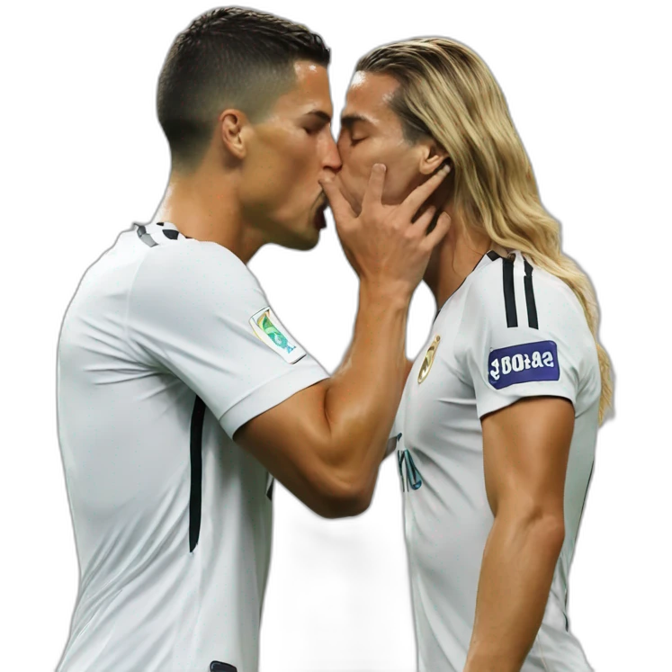 Ishowspeed kissing Ronaldo emoji