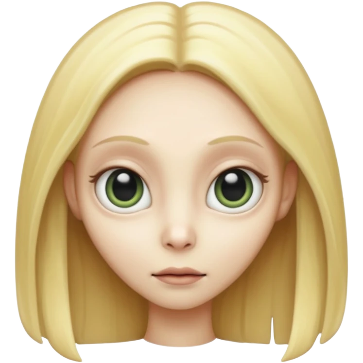 blonde hair alien emoji