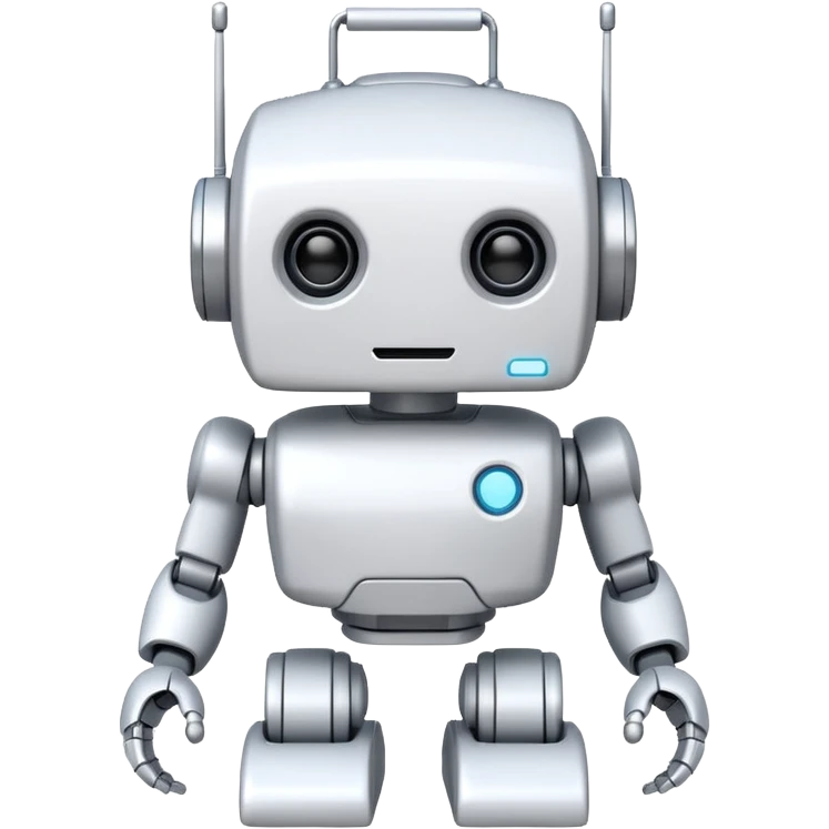 white robot toy emoji