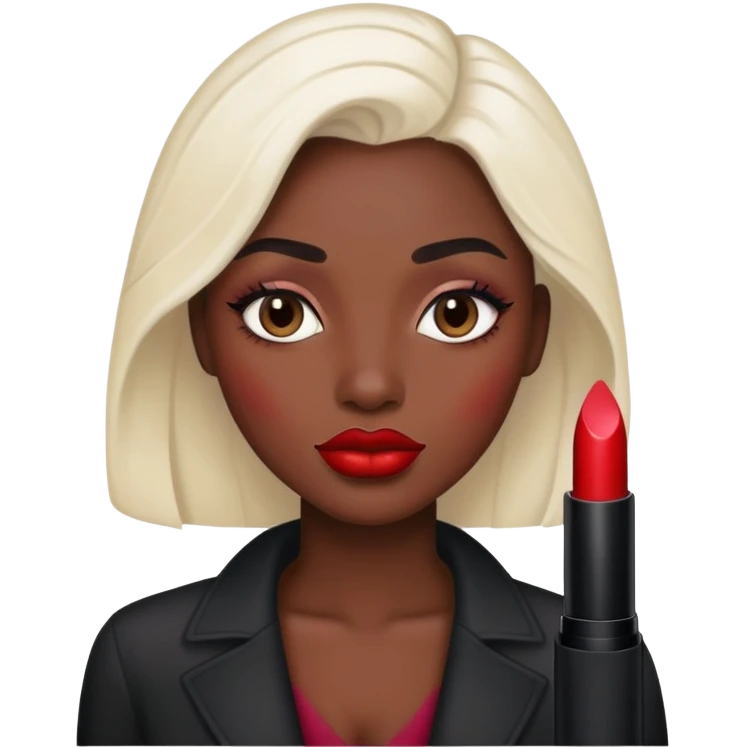 کاکاسیاه با رژ لب emoji