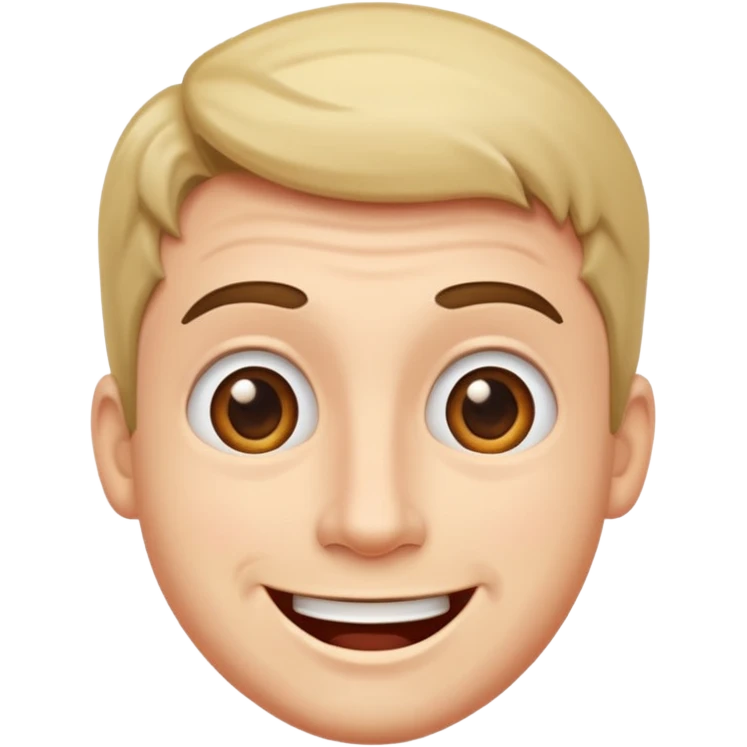 приятно удивленный мужчина  emoji