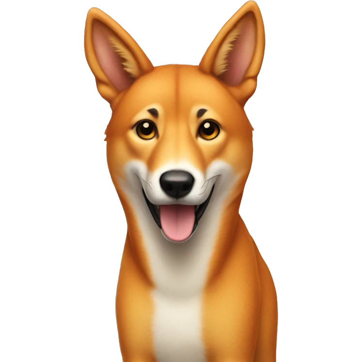 dingo, orange emoji