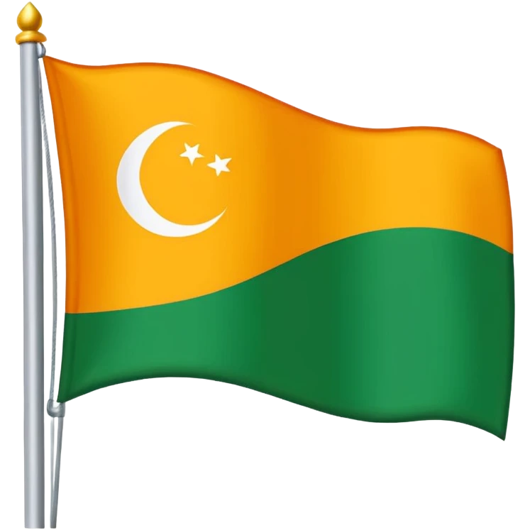 A flag with chandra bindu emoji