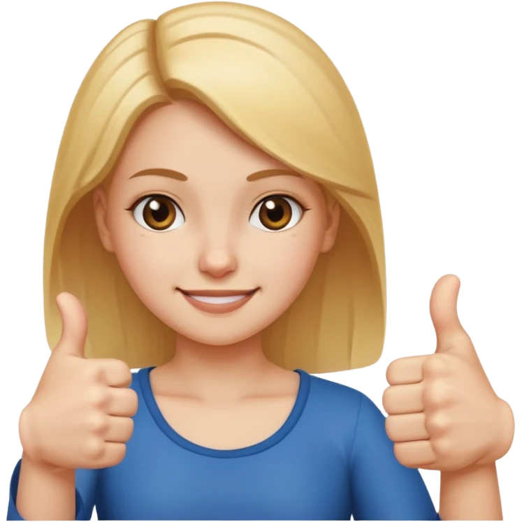 

a girl with a thumb ups and one with thumbs down 


 emoji