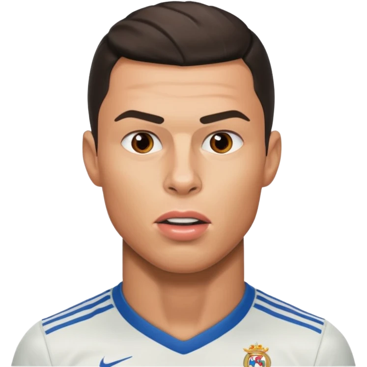 ronaldo qui se mort les lèvres  emoji