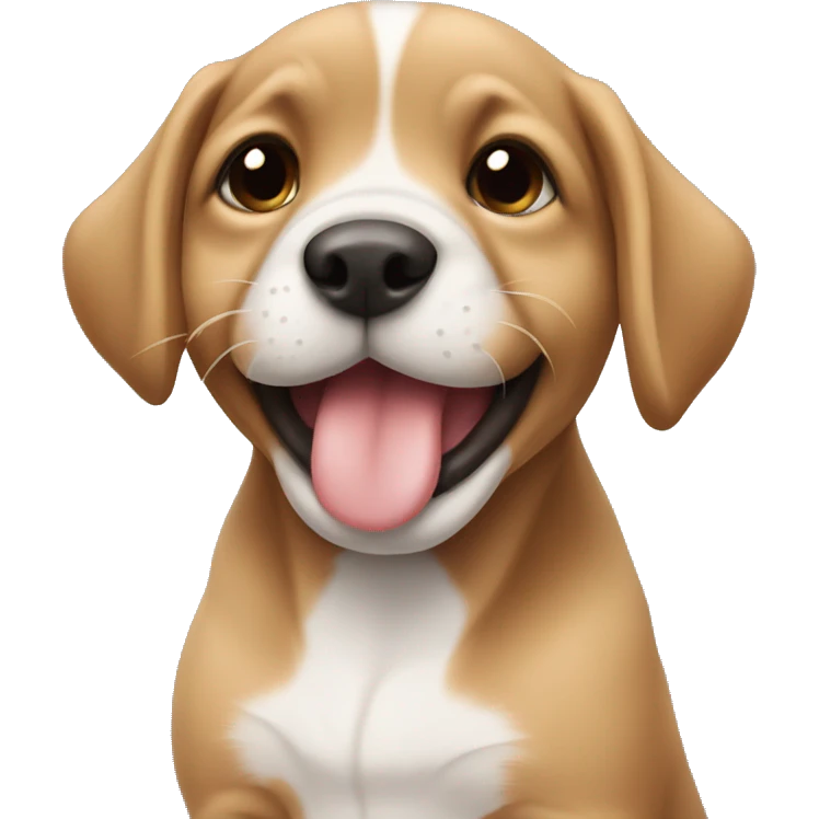 Puppy sending kisses emoji