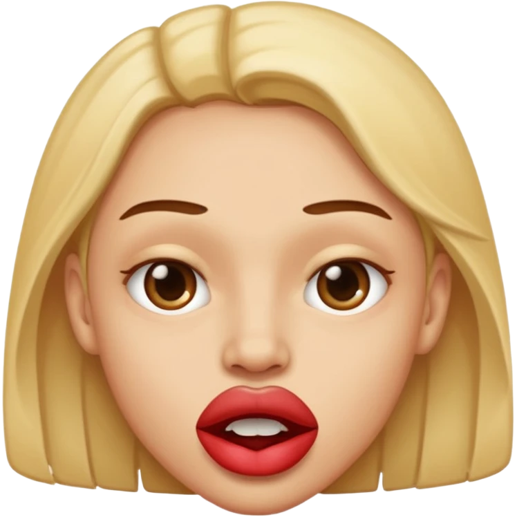 lip biting emoji