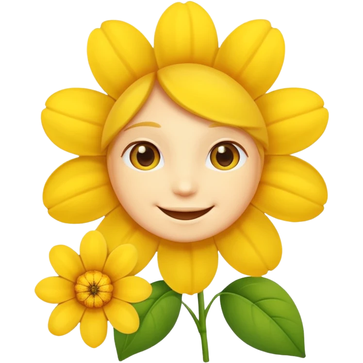 میخوام ایموجی 😃 رو با 🌼 ترکیب کنی یعنی 
🌼+ 😃 emoji