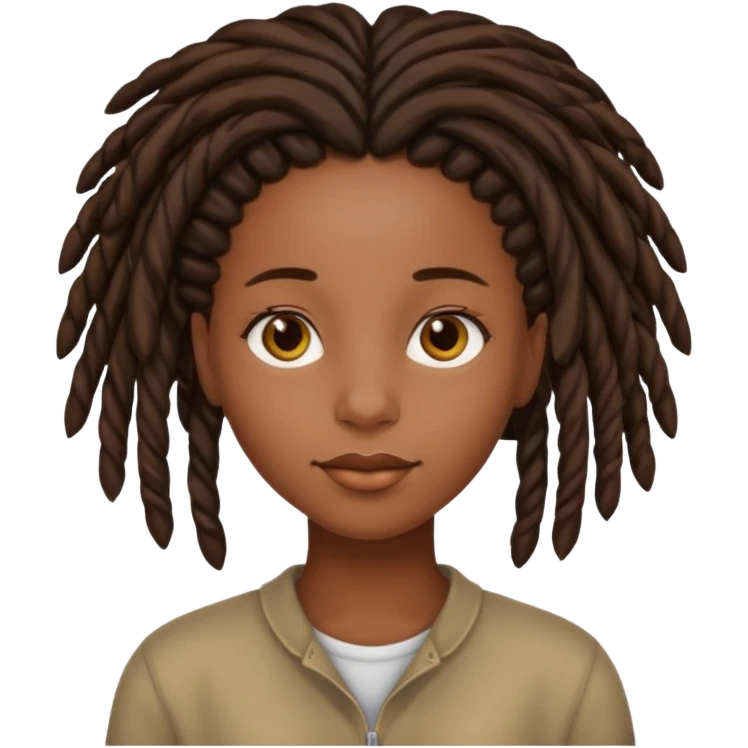 Black girl with locs emoji